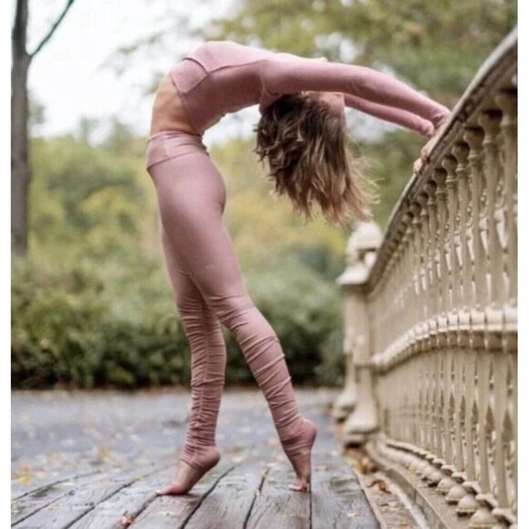 NEW! Alo Yoga Idol Ruched Legging Green SZ S - Picture 6 of 15